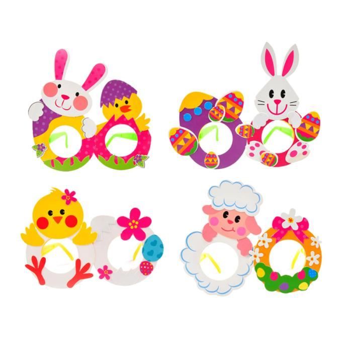 4 Pieces A La Main Dessin Anime Mignon Creatif Adorable Belle Paques Enfants Bricolage Lunettes Pour Fete De Vacances Maternelle Cdiscount Bricolage 4 Pieces A La Main Dessin Anime Mignon Creatif Adorable Belle Paques Enfants Bricolage Lunettes Pour Fete De Vacances Maternelle Cdiscount Bricolage