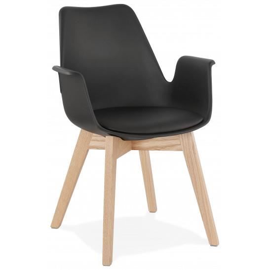 fauteuil al capone kokoon - noir - simili - design contemporain