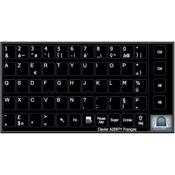 Kit Autocollants Clavier AZERTY Français