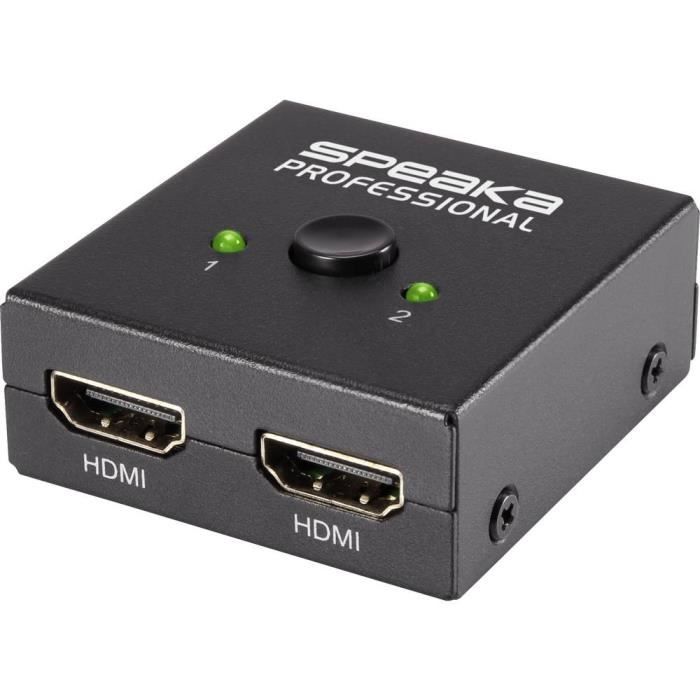 Vente Ecran PC Switch HDMI SpeaKa Professional SP-7141056 2 ports utilisable dans les deux sens 3840 x 2160 pixels 1 pc(s) pas cher