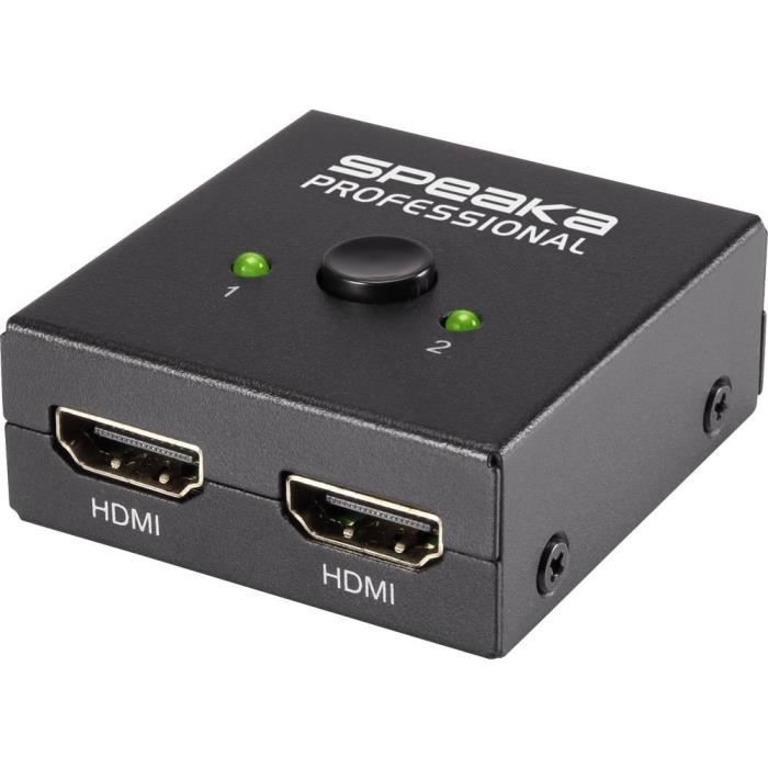 Vente Ecran PC Switch HDMI SpeaKa Professional SP-7141056 2 ports utilisable dans les deux sens 3840 x 2160 pixels 1 pc(s) pas cher Vente Ecran PC Switch HDMI SpeaKa Professional SP-7141056 2 ports utilisable dans les deux sens 3840 x 2160 pixels 1 pc(s) pas cher