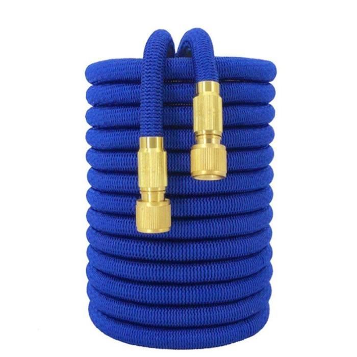 Tuyau D’arrosage Extensible 30 M (100 Ft) – 10 Fonctions, Raccords Laiton, Sac De Rangement, Vert