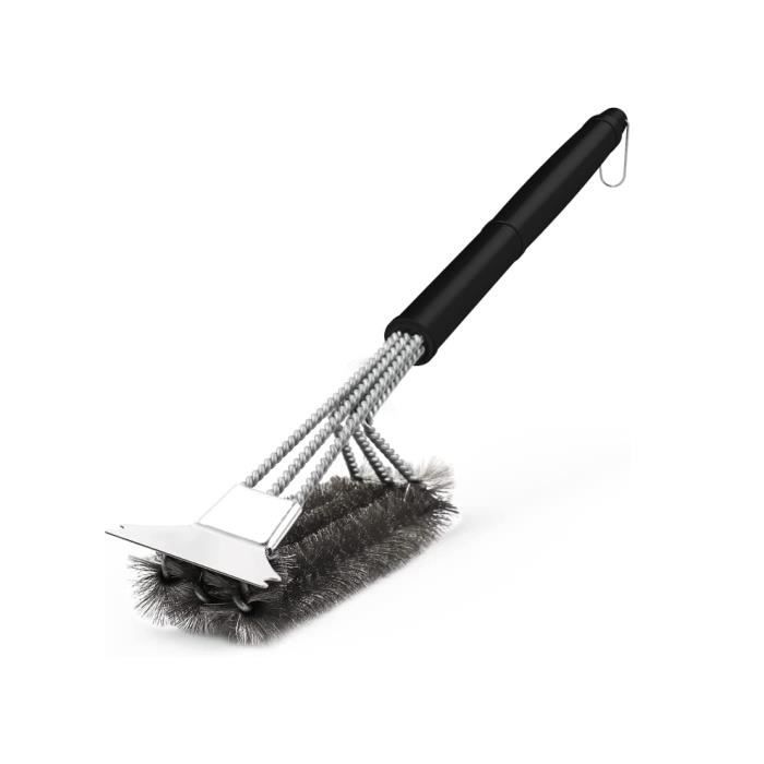Brosse De Nettoyage Pour Barbecue, 45,7 Cm De Long, Poils En Acier