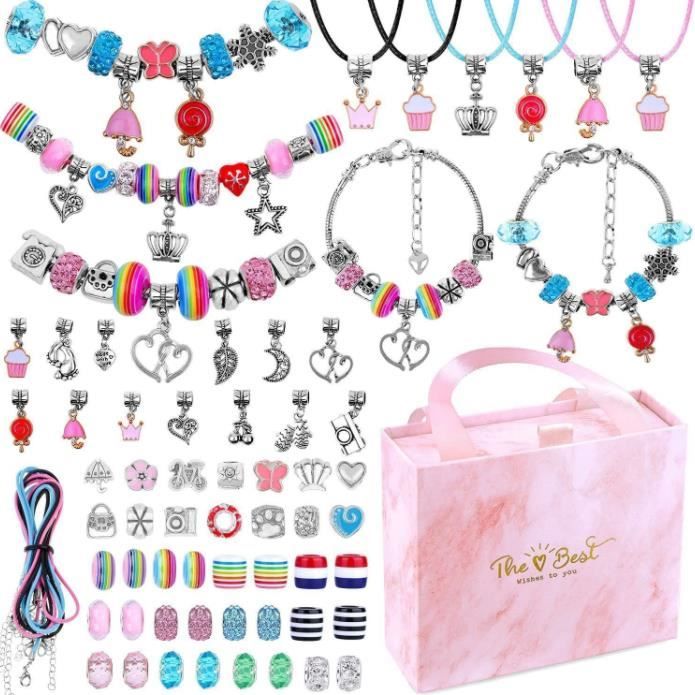 Cadeau Fille 5 6 7 8 9 10 11 12 Ans Bracelet Fille Kit Fabrication de  Bijoux Idee Cadeau Ado Fille Cadeau de Noël Cadeau