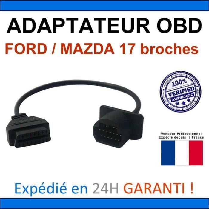 Adaptateur Mazda FORD Ranger 17 broches vers OBD2 Compatible avec Delphi Autocom