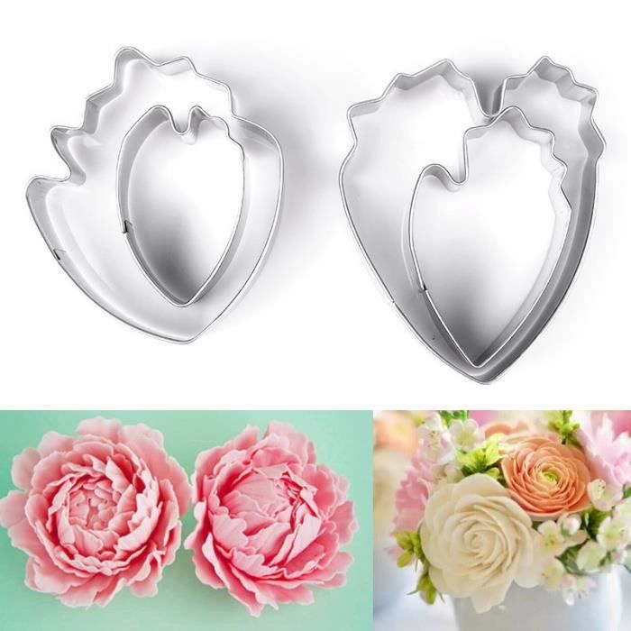 4 Pcs Ensemble Fondant Gateau Decoration Floral Petale Petales Cutter Fleur Moule Pivoine En Acier Inoxydable De Decoration De Achat Vente Moule 4 Pcs Ensemble Fondant Gateau Cdiscount