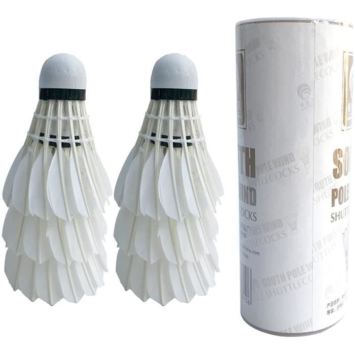 Segrehy Volants Badminton Plume D’oie – Lot 3 Avec Seau, Stables, Précis, Pour Intérieur Et Extérieur