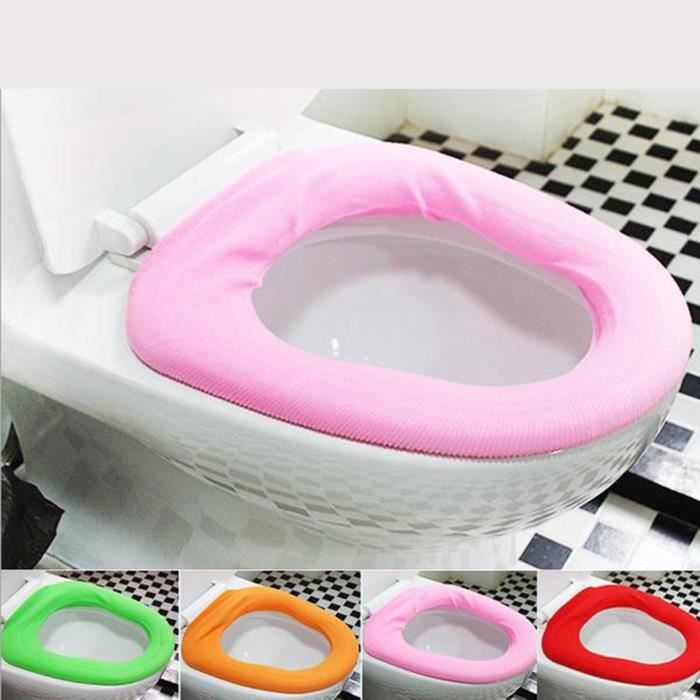 Abattant Wc,Housse de siège de toilette Couverture de siège de toilette,  lumineux, doux, lavable, poignée de couvercle - Type Pink - Cdiscount  Bricolage