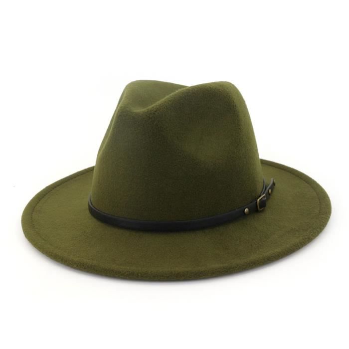 Chapeau De Soleil Unisexe Taille 60cm - Style Britannique Jazz Couleur Unie Protection UV