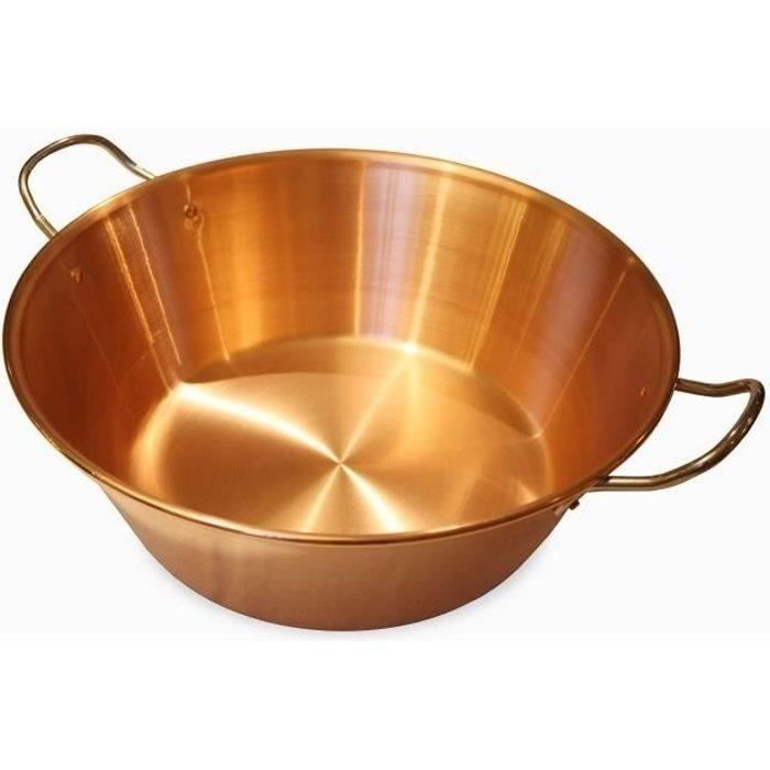 BAUMALU Bassine à confiture cuivre 38 cm 1210ème anses inox 9 litres environ - vue 3