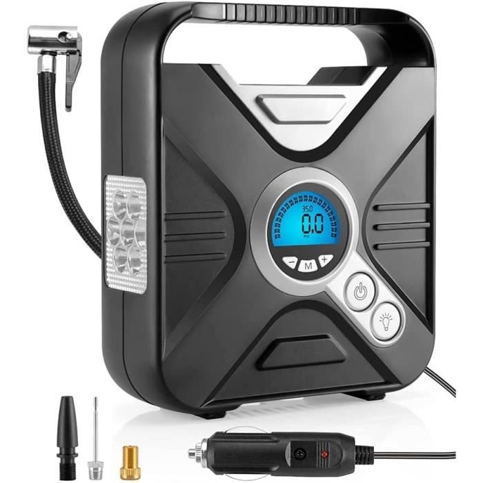 Pompe à Air Portable 12V Pour Pneus Voiture - Manomètre à Aiguille, 120W - Gonflage Rapide Et Simple