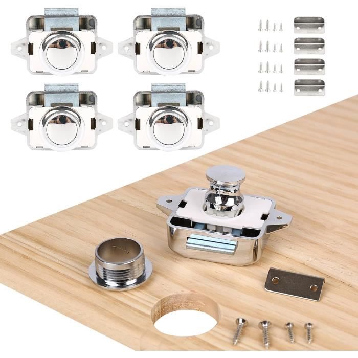 Lot De 5 Cadenas À Bouton-Poussoir Pour Meuble - Pour Camping-Car