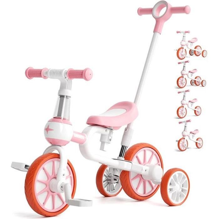 Tricycle évolutif pour bébé 4 en 1 - LaiZere!!! - Rouge - 10 à 36 mois - Poussette  Vélo Enfant - Cdiscount Jeux - Jouets