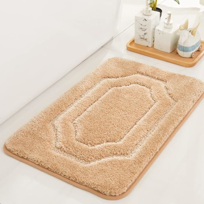 Lot De 4 Tapis Style Gitans/roms - Design Antidérapant, Couleur Beige Clair, Dimensions : 3x (80x120 Cm) + 1x (50x70 Cm)