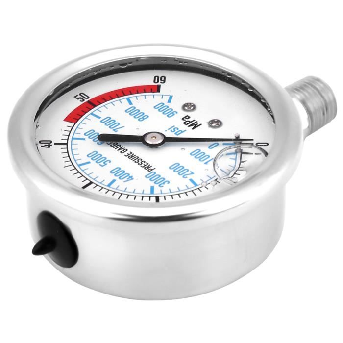 Manomètre Numérique Hydraulique 400 Bars - Acier Inoxydable, écran LCD Rétroéclairé, Précision 0.2% FS, Pour Eau, Gaz, Huile