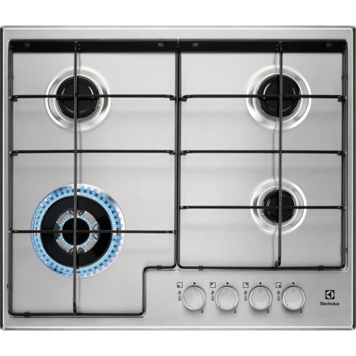 Cuisinière à gaz Electrolux EGS6434X Acier inoxydable 4 brûleurs Sécurité anti flamme