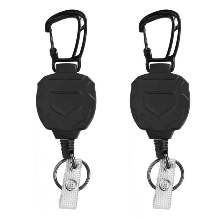 Porte-clés clip ceinture Porte-clés Rétractable avec Mousqueton et  Porte-clés, Matériau ABS Durable, Clip de sport materiel-XIF