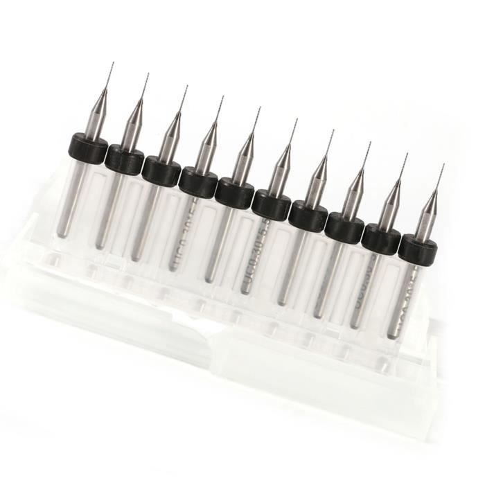 Lot De 30 Micro-Forets En Carbure De Tungstène Pour PCB - Diamètres 0,1 à 3,0 Mm - Pour Bijoux, Bois, Métaux Souples - Tige 3,175 Mm