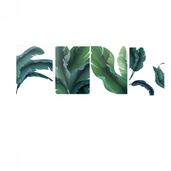 8 Feuilles D'Autocollants Muraux Plantes Vertes - Décoration Naturelle Et Fraîche Pour Salon, Chambre à Coucher