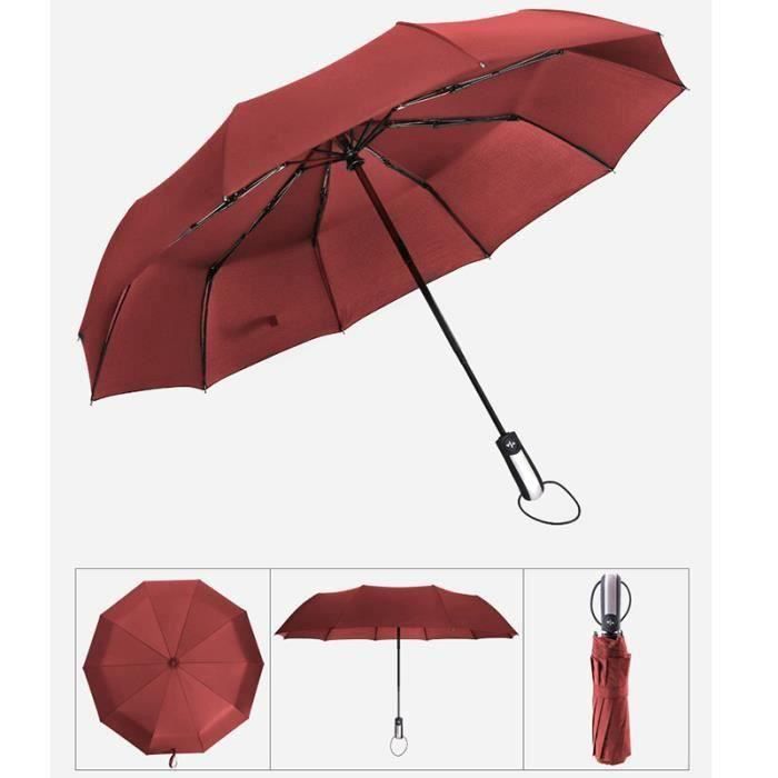 Parapluie Pliant Automatique Noir – Résistant Aux Intempéries, Unisexe, Neuf