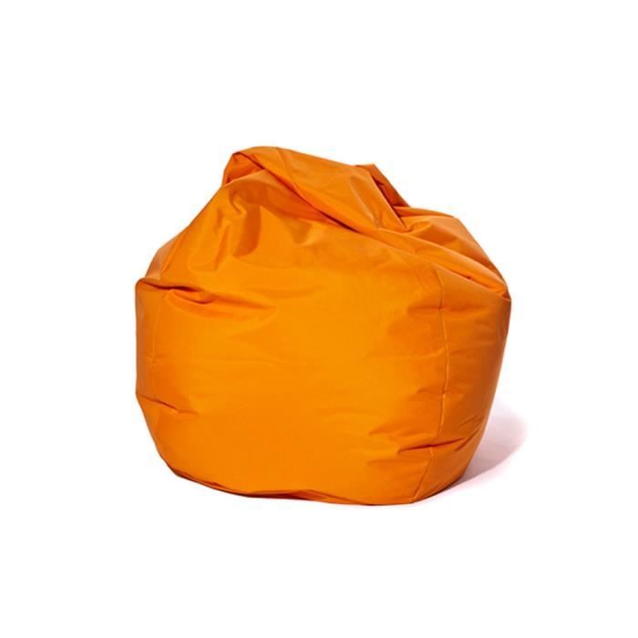 pouf poire jumbo bag - scuba xxl - orange - 80x130 cm - intérieur/extérieur