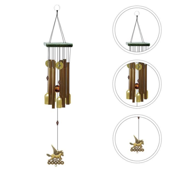 Cloche De Vent D'Oiseau Décor En Métal Extérieur Carillons Éoliens Pour