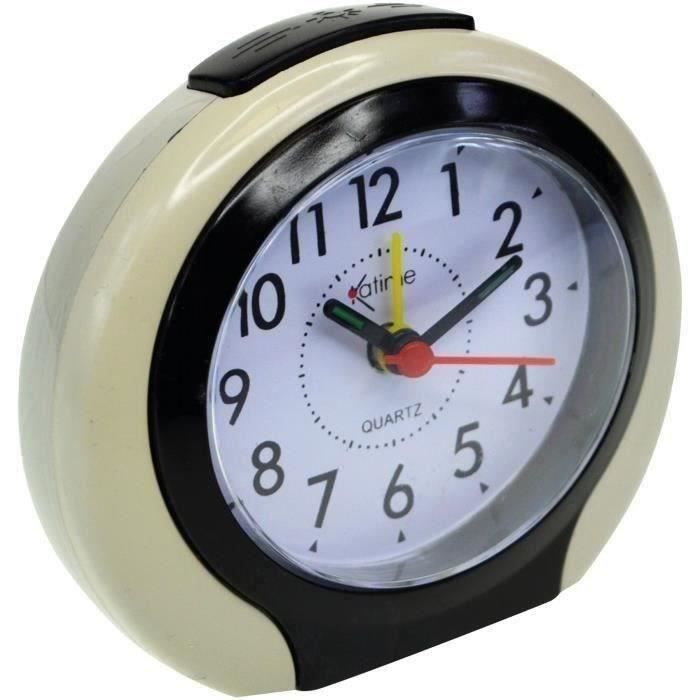 KATIME Réveil arrondi avec lumière - Coloris Aléatoires