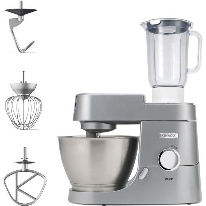 robot pâtissier kenwood chef kvc3110s - gris argenté - 1000 w