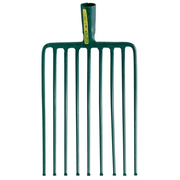 Leborgne Fourche à Cailloux 9 Dents - Manche Bois PEFC 100% - Outil Jardinage Robuste