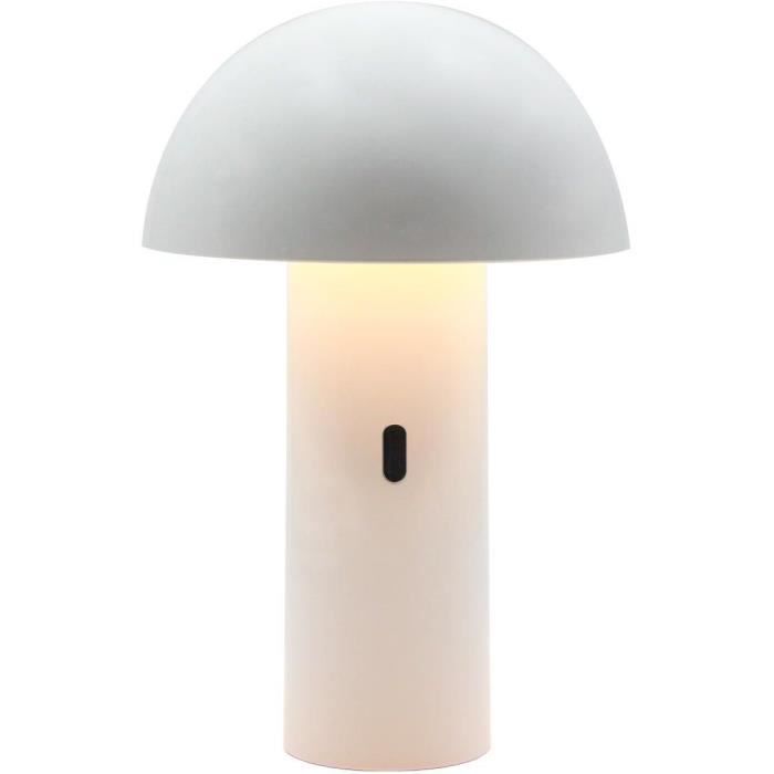 Lampe de table sans fil - LUMISKY - TOD WHITE - H28 cm - Tête orientable - LED blanc chaud