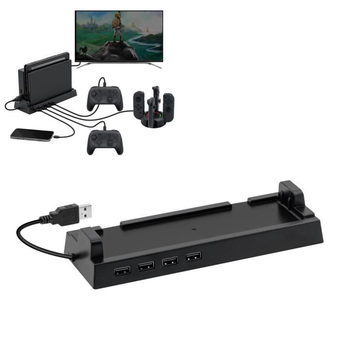 DOBE Station d'accueil 4 Ports USB 2.0 Hub, Ajoute quatre ports USB2.0  supplémentaires pour Nintendo Switch