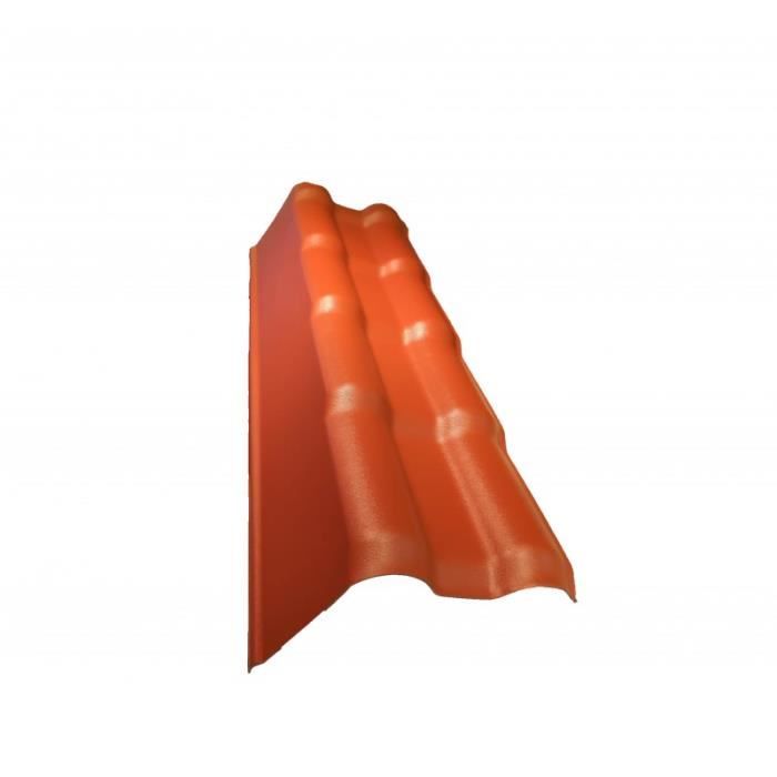 Profil de rive gauche pour toiture PVC mini MCCOVER - Terre cuite - 104 x 66 cm