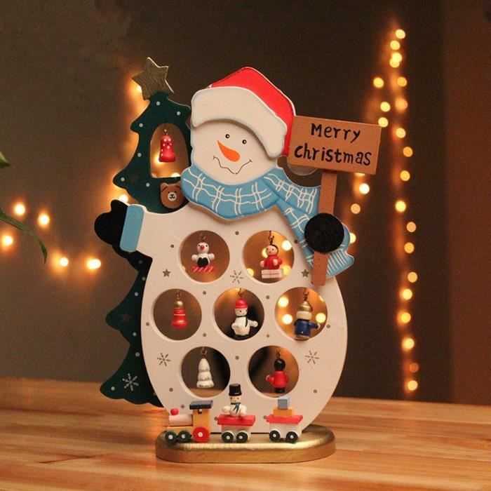 Reine 25.5cm bois bonhomme de neige Décoration de Noël