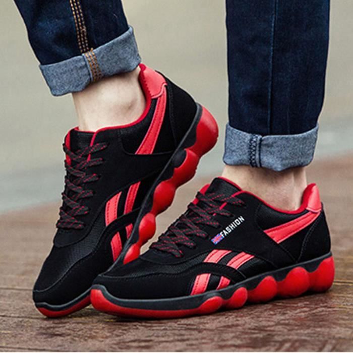 Basket Femme Sport Basket Femme Chaussure style-Noir Rouge Rouge - Achat / Vente basket - Cdiscount