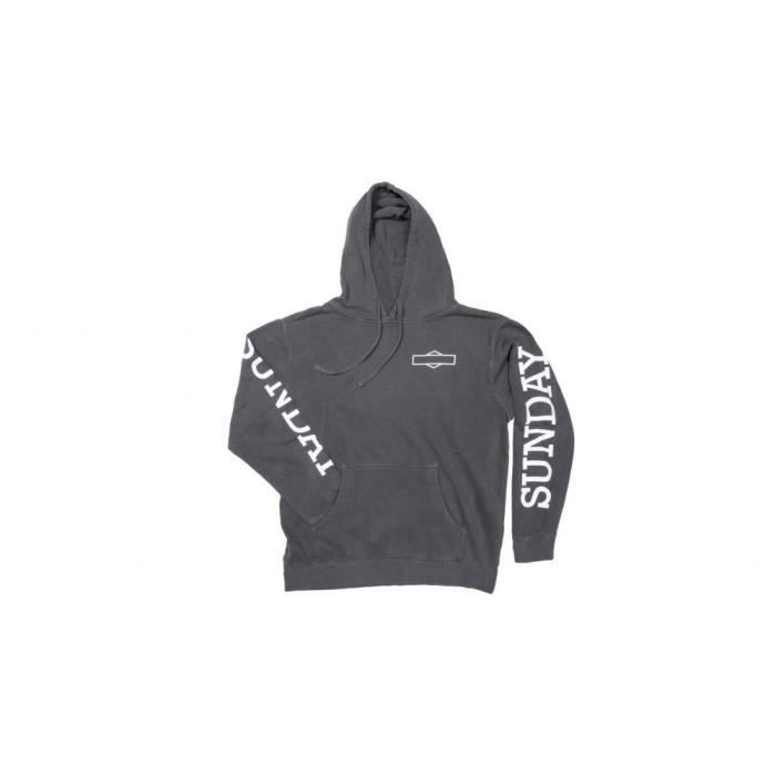 Sweat à Capuche Vintage Noir Délavé - Coupe Régulière - Tailles S à 3XL - Coton - Neuf Avec étiquettes