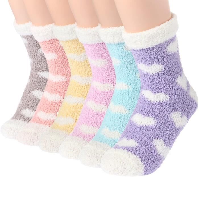 Citycomfort Femme Chaussettes Chaussons Antidérapantes
