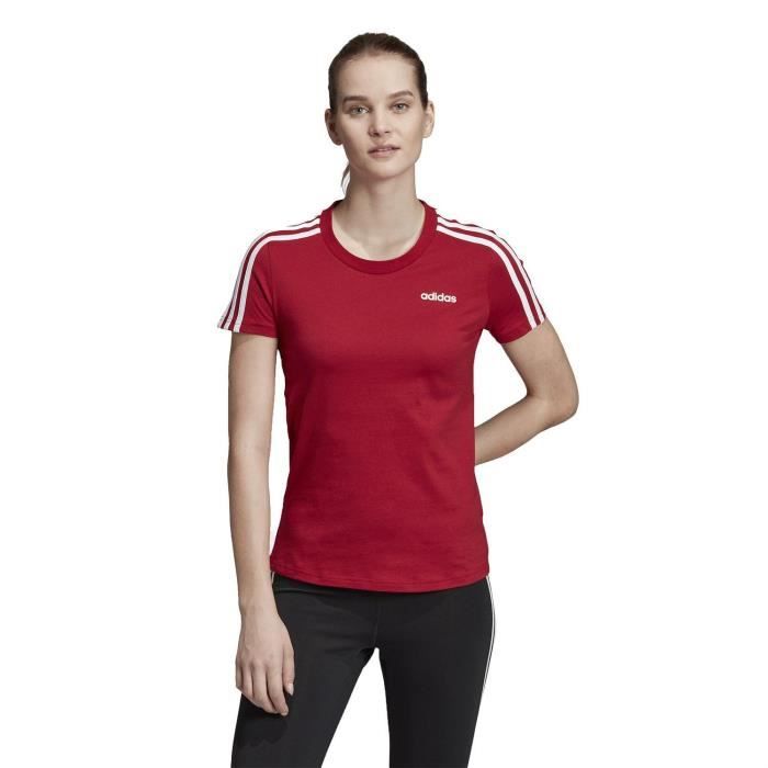 tee shirt adidas rouge femme