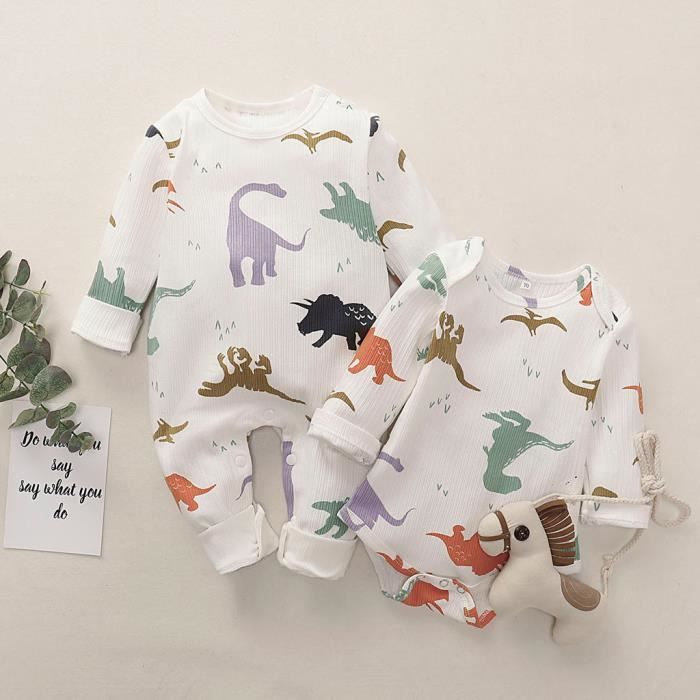 Ensemble De Vetement Bebe Nouveau Ne Bebe Garcon Dessin Anime Dinosaure Romper Bodysuit Combishort Tenueshy 2411 Blanc Cdiscount Pret A Porter