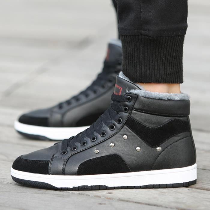 chaussure plate homme noir