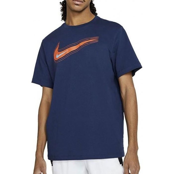 Tee-shirt Homme Nike SPORTSWEAR SWOOSH - Bleu - Manches courtes