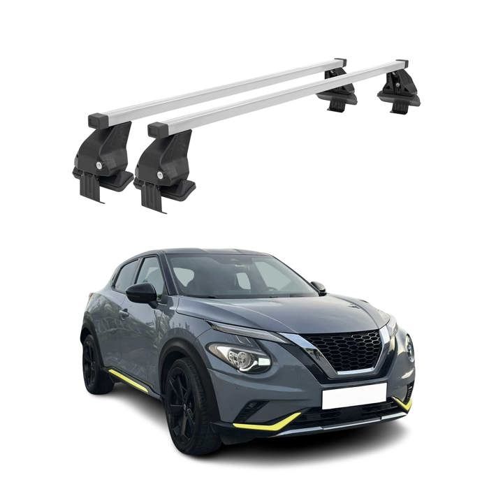 Barres De Toit Menabo Pour Nissan Juke 2010-2019 - Galerie De Toit En Acier - Capacité 50 Kg - Pour Coffre, Vélos, Skis - 5
