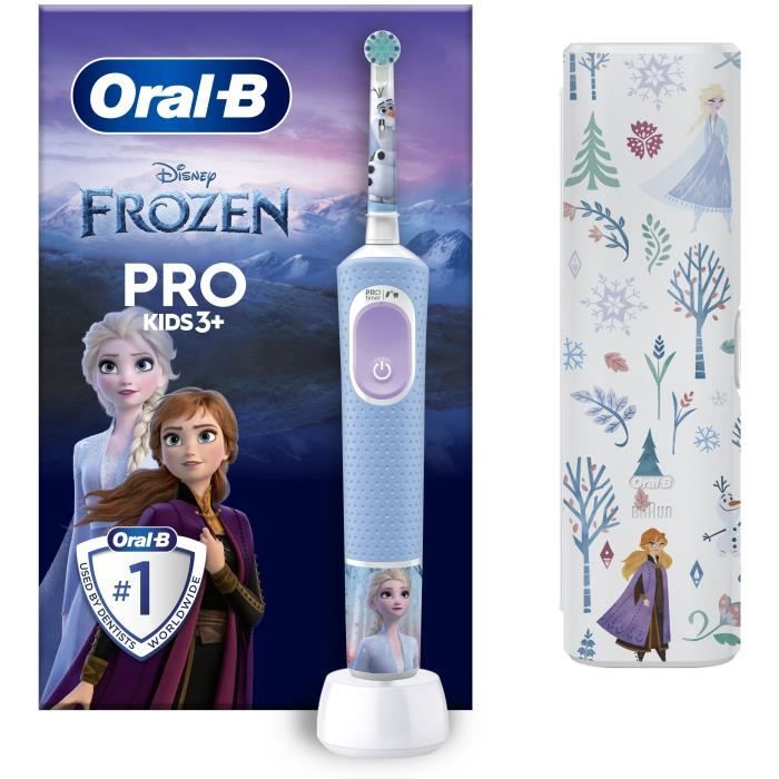 Brosse À Dents Électrique Oral-B Vitality Pro Kids Frozen – 2 Modes, Étui Inclus - vue 2