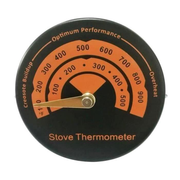 Thermomètre Magnétique Poêle/cheminée - Plage 100-900°F Avec Crochet
