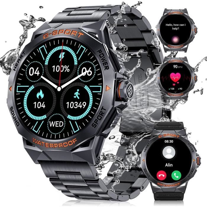 Montre intelligente étanche avec podomètre pour iPhone et