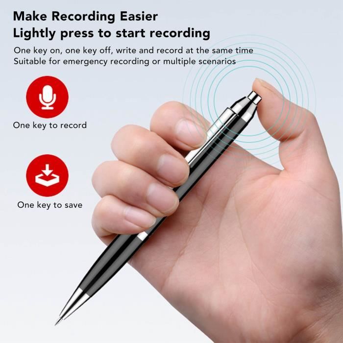 Enregistreur Vocal Numérique De 64 Go, Stylo D'enregistrement