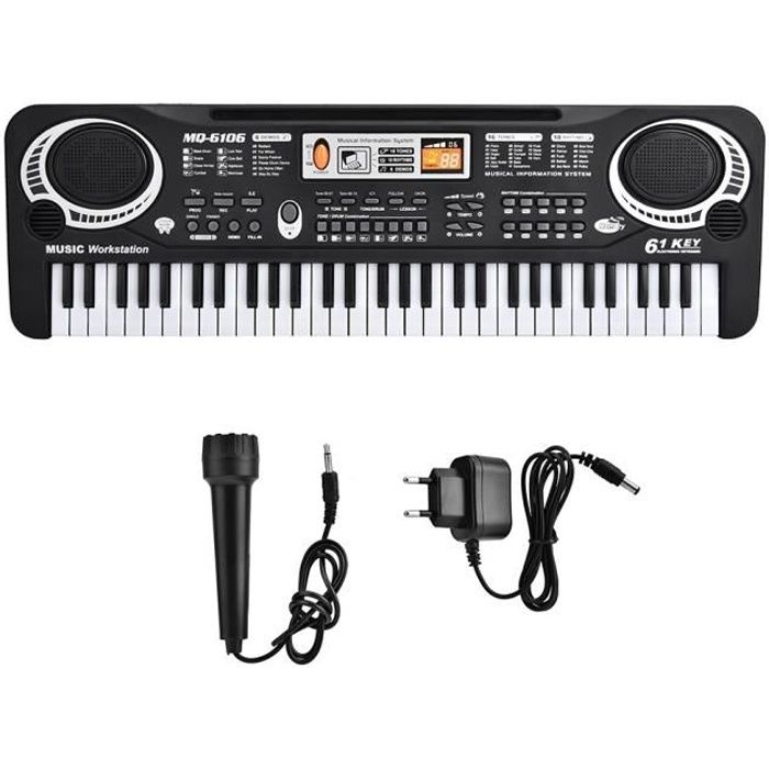 Synthétiseur Portable Kirstein 61 Touches - 100 Sons & 8 Rythmes - Ecran LCD