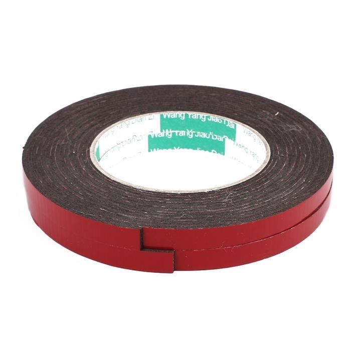 2pcs Auto-adhésif simple face ruban mousse mousse antichoc 5M Longueur 20 x2 mm