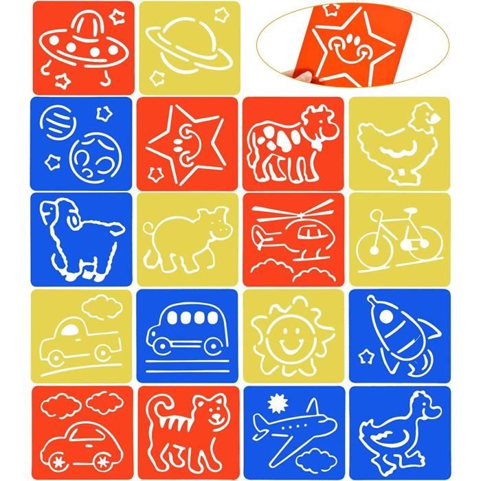 PATIKIL- Paquet De 10 Pochoirs Numérotés Réutilisables 0-9