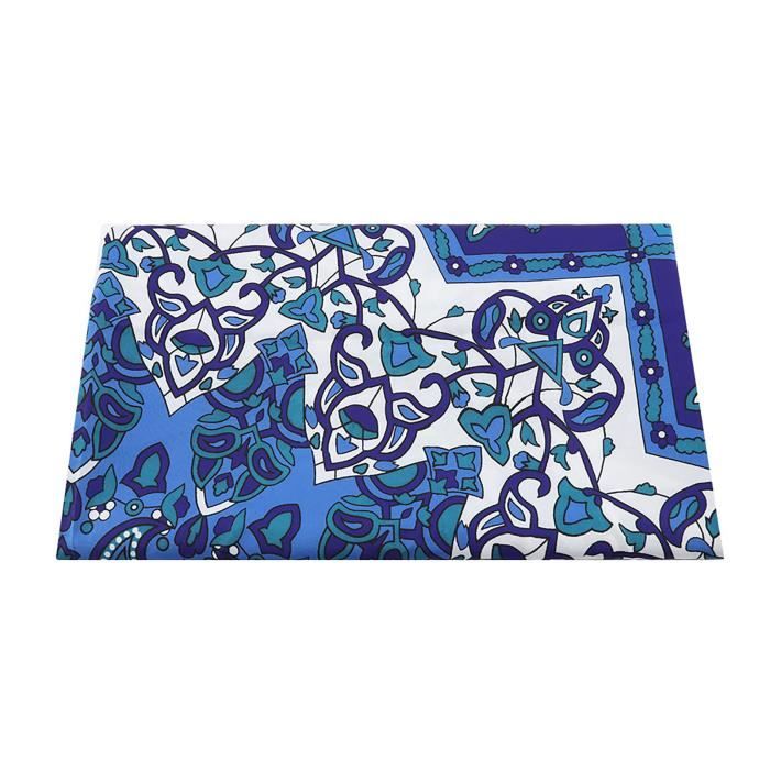 Grand tapis persan tissé à la main, bleu nuit avec motif médaillon floral