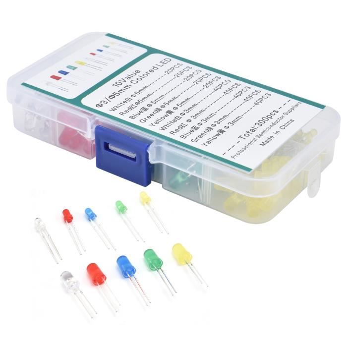 Lot De LEDs 3mm Et 5mm Multicolores - Diodes électroluminescentes Pour Projets électroniques Et Décoratifs